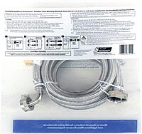 Certified Appliance Accessories Washing Machine Hose with 90 Degree Elbow (2 Pack), Hot and Cold Water Supply Lines, 6 Feet