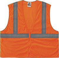 ERGODYNE GloWear High-Visibility Safety Vest, Mesh, Orange, 4X/5X (ANSI Class 2)