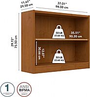 Bush Furniture Universal Bookcase - Storage and Display Bookshelf for Home or Office