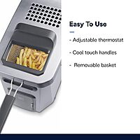 De’Longhi Livenza Deep Fryer with EasyClean System, Cool Zone, Adjustable Thermostat, Dishwasher-Safe Parts, Large Capacity, Easy Oil Draining, Stainless Steel