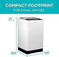 BLACK+DECKER Portable Washer, Top-Load with Stainless Steel Tub