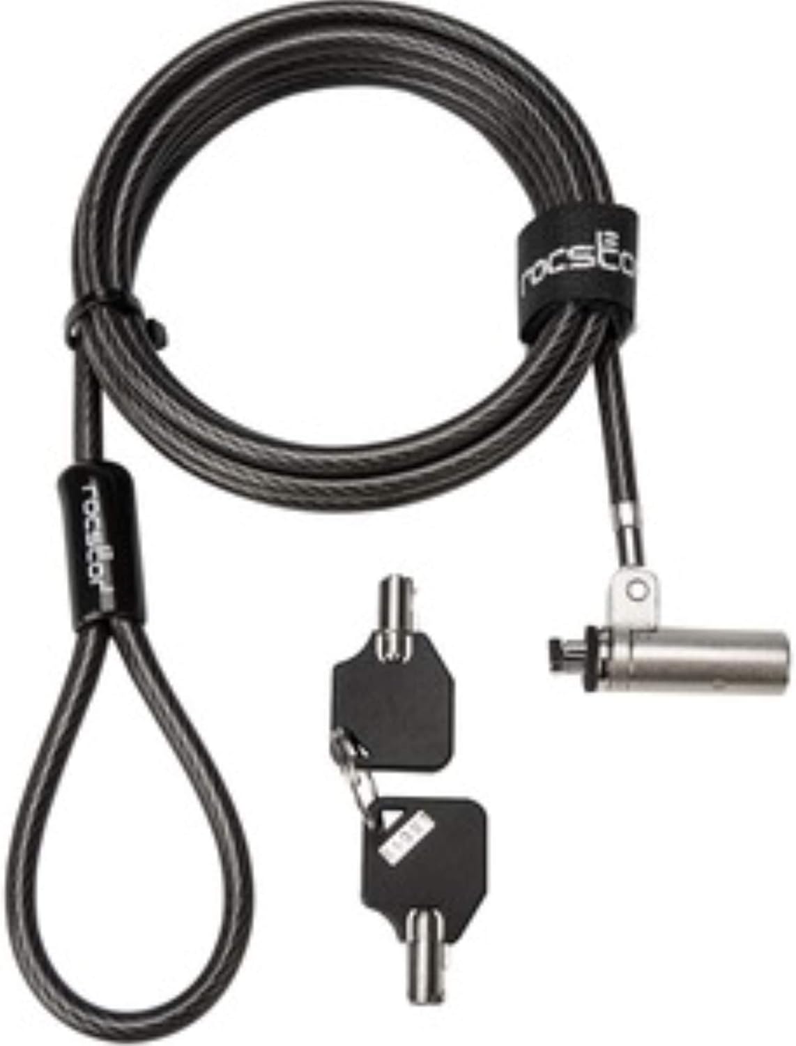 Rocbolt R20 Slim Security Cable with Key Lock and (2) Keys - 10mm Lock Head for Thinnest Laptop