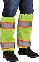 Ergodyne unisex-adult Glowear 8009 Hi-vis Two-tone Mesh Leg Gaiters - Class E One Size Lime