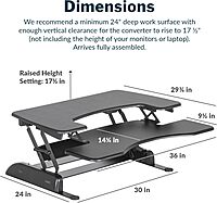 VARI VariDesk Pro Plus 36 Adjustable Standing Desk Converter