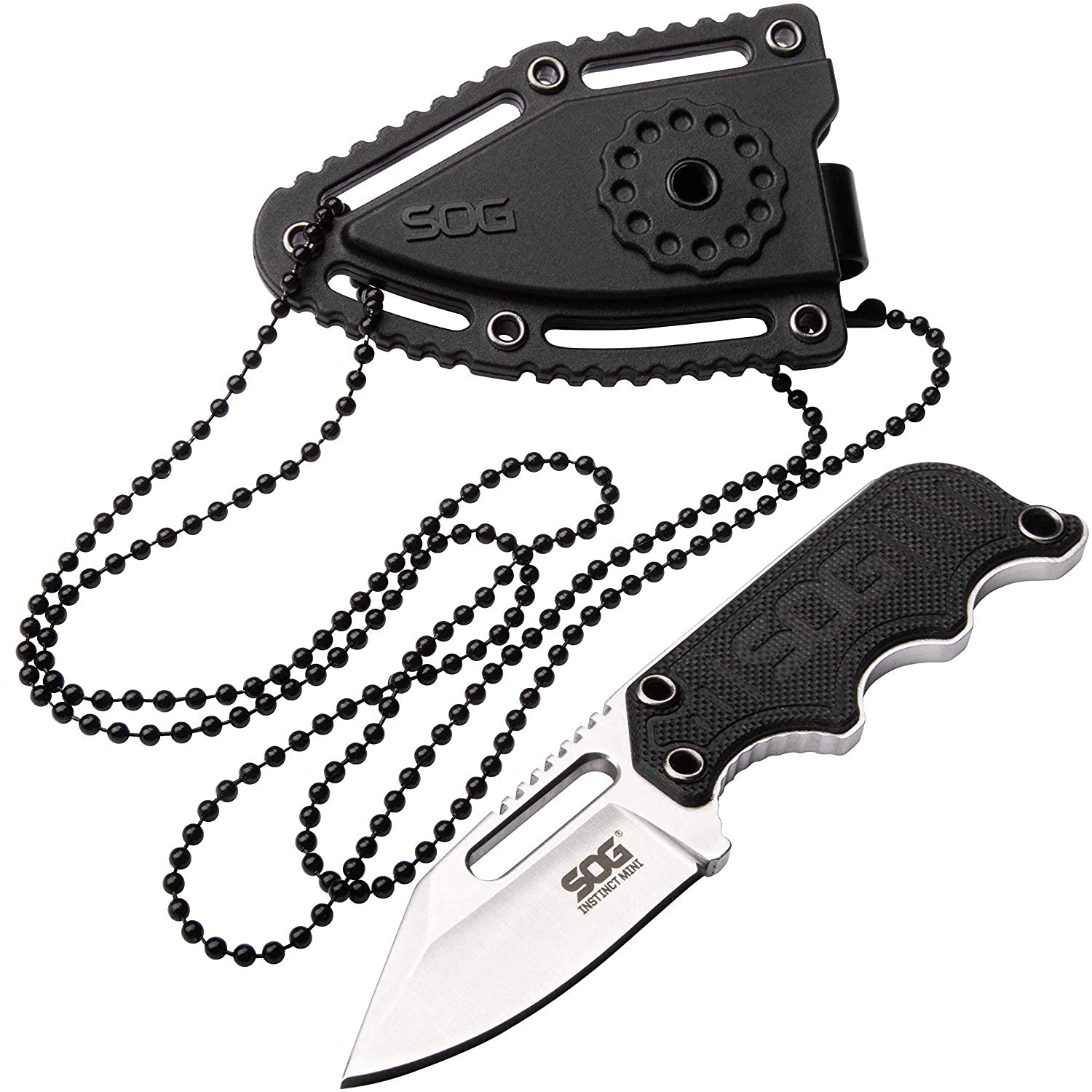 SOG Instinct Mini Small Fixed Blade Knife- 8.75 Inch x 1 Inch x 4 Inch Full Tang Adjustable Clip Belt or Boot Knife
