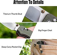 CIVIVI Small Pocket Knife for EDC, Baby Banter 2 - TG Crossbar Lock folding Knife with 2.34" 14C28N Blade Two-toned G10 Handle, Titanium Thumb Stud Opener C24074-1