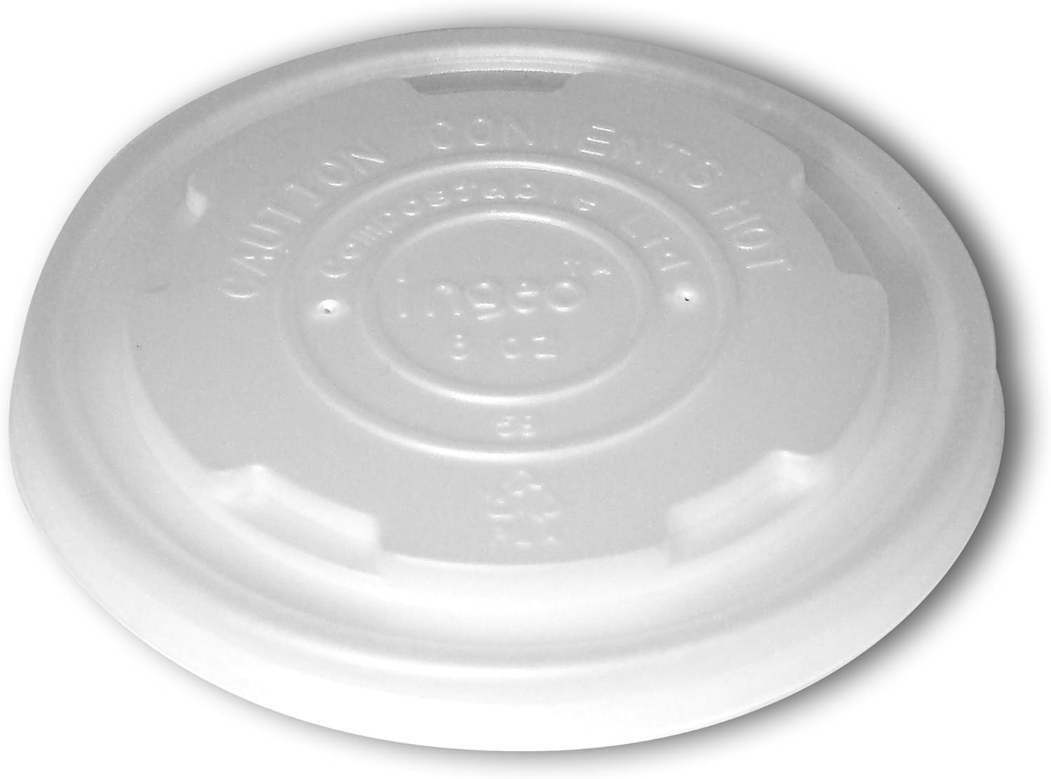 Planet+ 100% Compostable CPLA Lid for PLA Laminated Food Containers, 8-Ounce, 1000-Count Case