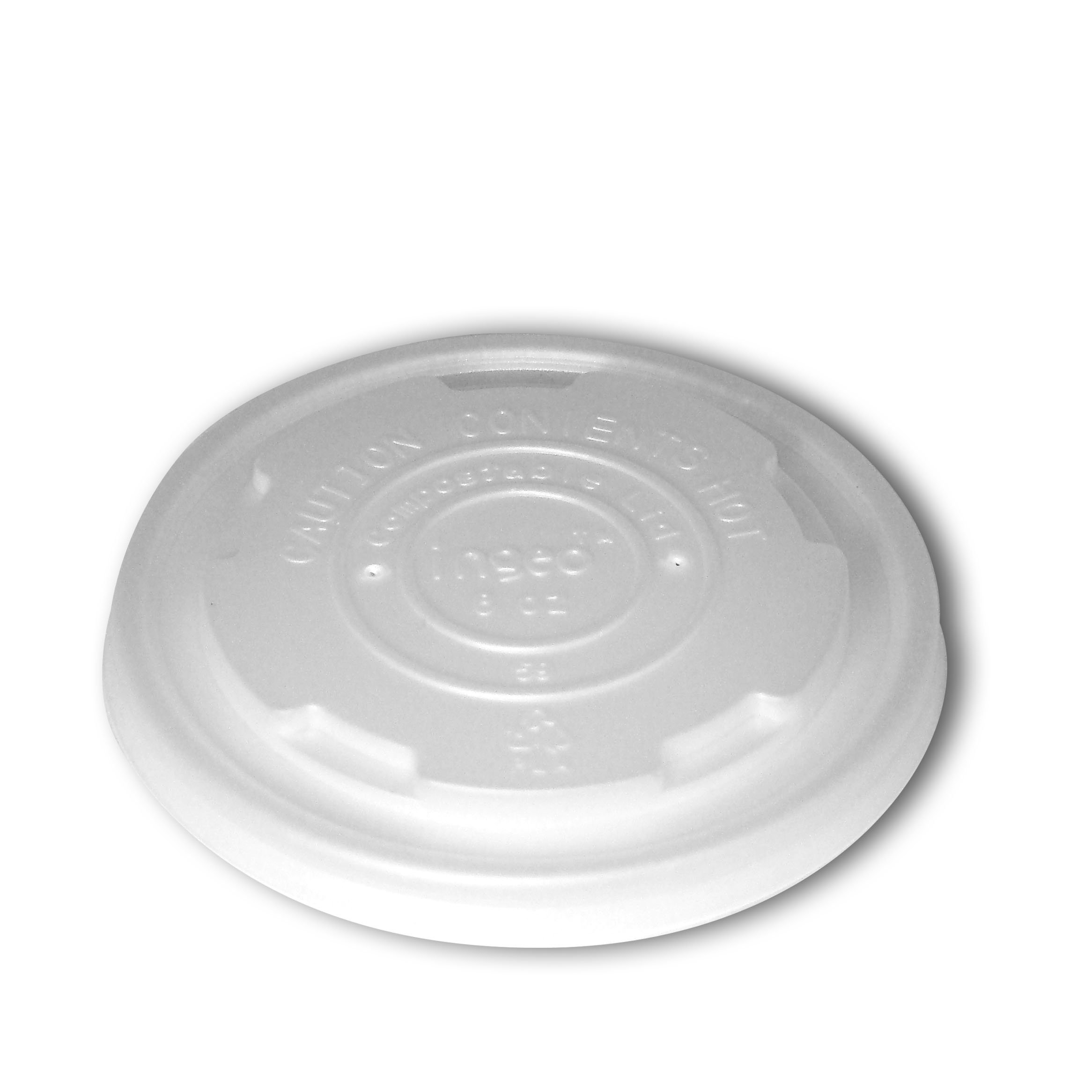 Planet+ 100% Compostable CPLA Lid for PLA Laminated Food Containers, 8-Ounce, 1000-Count Case