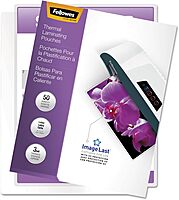 Fellowes Thermal Laminating Pouches, ImageLast, Jam Free, Letter Size, 3 Mil, 50 Pack (52225)