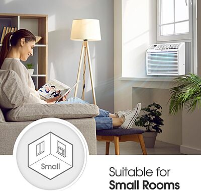 LG 6,000 BTU Window Air Conditioner, 115V, Cools 250 Sq.Ft. for Bedroom, Den, Living Room, Quiet Operation, with Remote