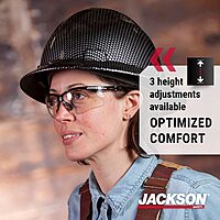Jackson Safety Blockhead Fiberglass Full-Brim Hard Hat - ANSI Z89.1 & OSHA Compliant
