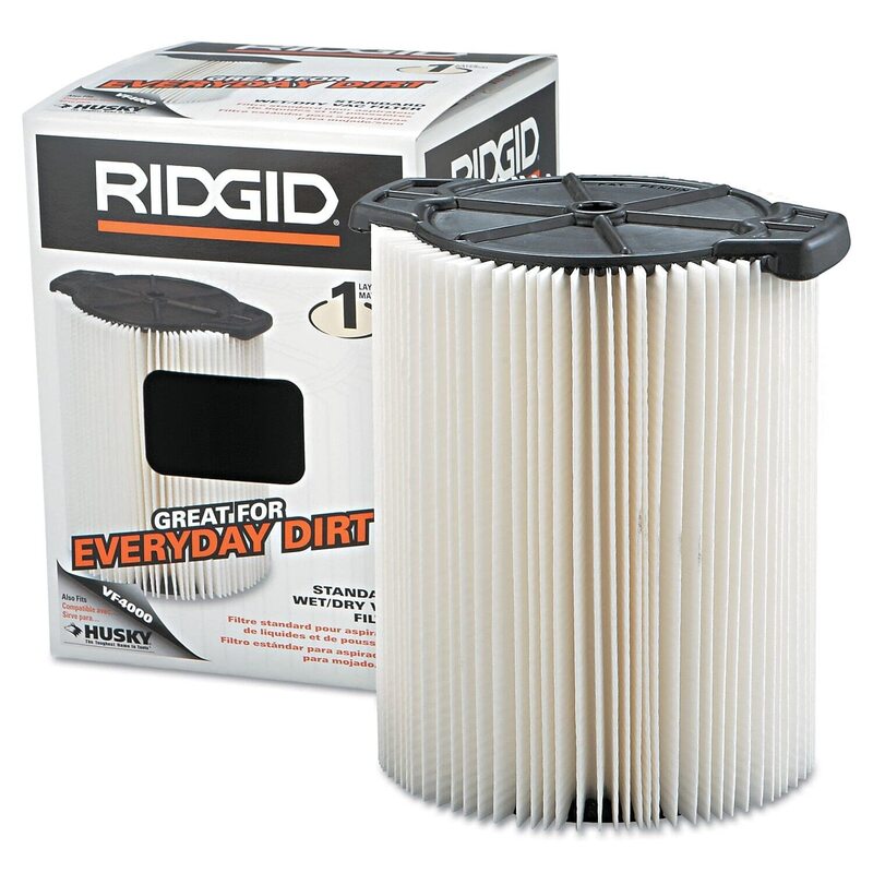 RIDGID VF4000 Standard Filter for Wet/Dry Vac 5 gallon and up