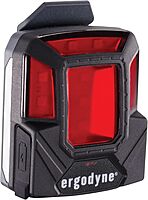Ergodyne Skullerz 8993 Hard Hat Safety Light, Magnetic Attachment for Portable Red Beacon Light, Rechargeable, Compatible with Skullerz Hardhats, Safety Helmets, Black