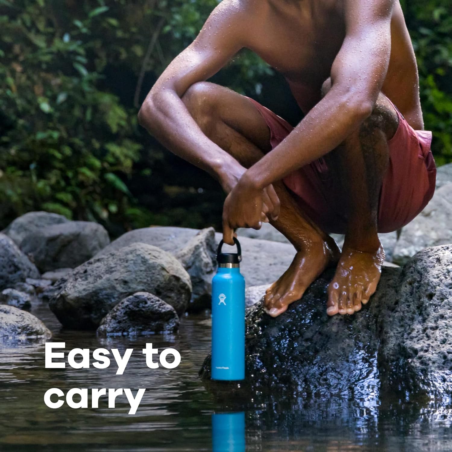 HYDRO FLASK Standard Mouth Insulated Stainless Steel Water Bottle with Flex Cap