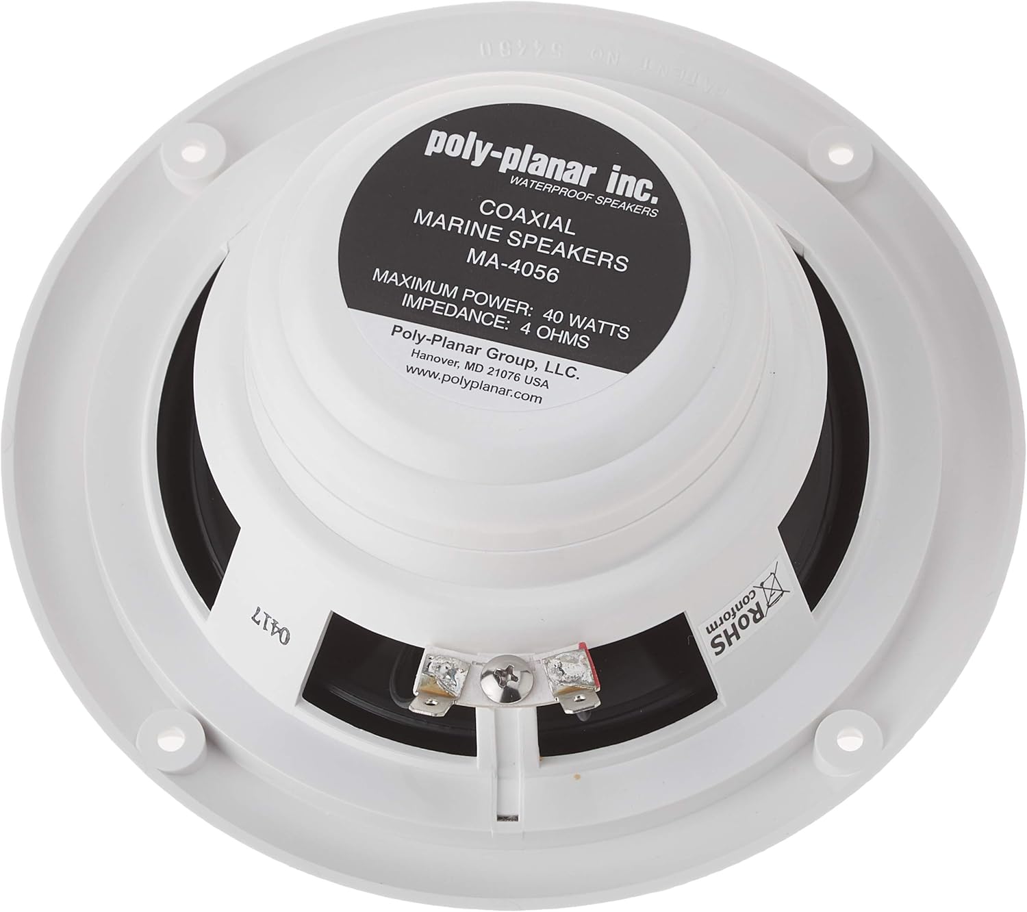 Poly-Planar MA-4056 6" 80 Watt Speakers - White