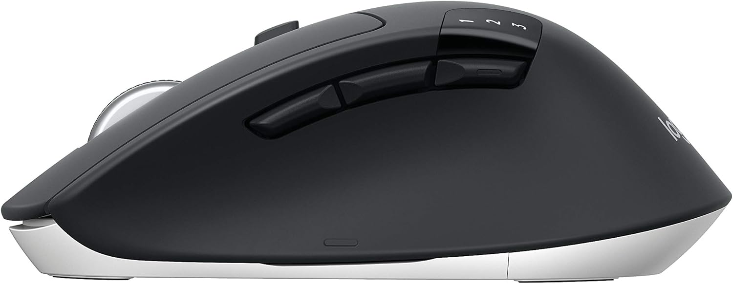 Logitech M720 Triathlon Multi-Device Wireless Mouse, Black/Gray, 910-004790