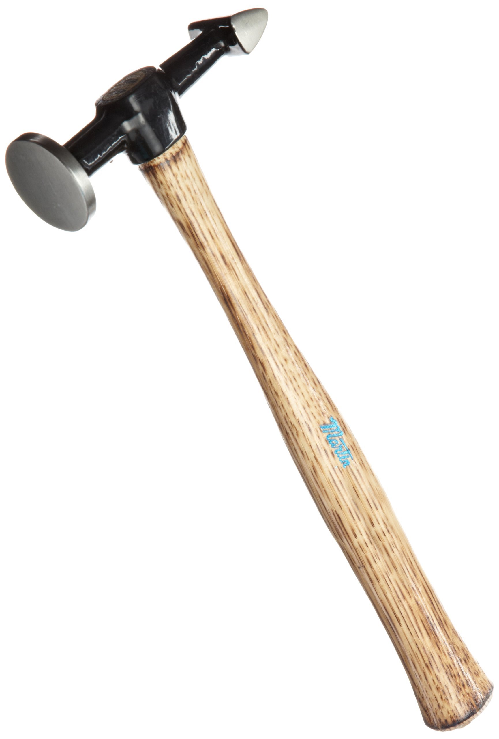Martin 168G Round Face Cross Peen Finishing Body Hammer with Wood Handle, 12" Overall Length
