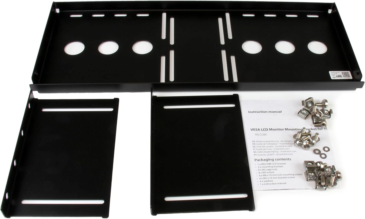 StarTech.com 4U Universal VESA LCD Monitor Mounting Bracket for 19-inch Rack or Cabinet - TAA Compliant