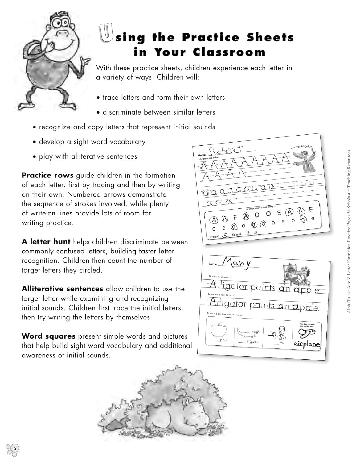 AlphaTales: A to Z Letter Formation Practice Pages: Fun-filled Reproducible Practice Pages That Help Young Learners