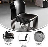 Flash Furniture HERCULES Series 880 lb Contoured Full-Back Stack Chair