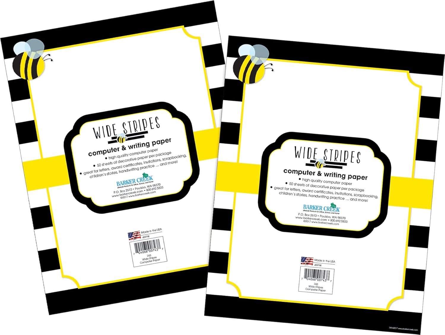 BARKER CREEK Designer Decorative Computer Paper, Letter 8.5 x 11, 100 Sheets