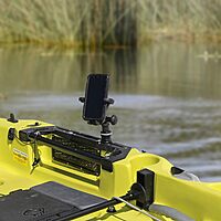 RAILBLAZA MiniPort Kayak Track Mount Base for Rod Holders, Easy Installation with No Tools Required black