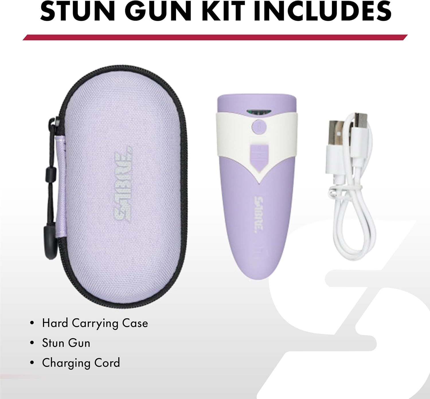 SABRE 3-in-1 Stun Gun with Personal Alarm & LED Flashlight, 1.69 µC Charge, Loud 130dB Alarm, 130 Lumen LED Light (3 Modes)