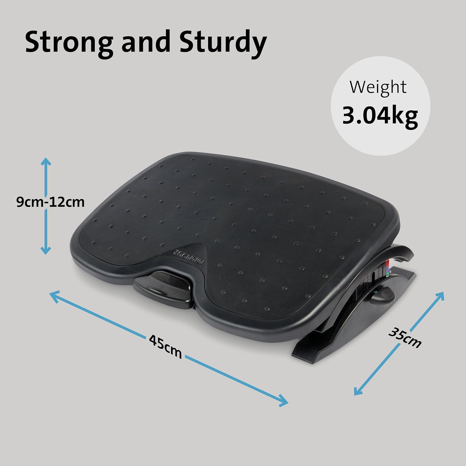 Kensington SoleMate Plus Adjustable Footrest with SmartFit System - Black