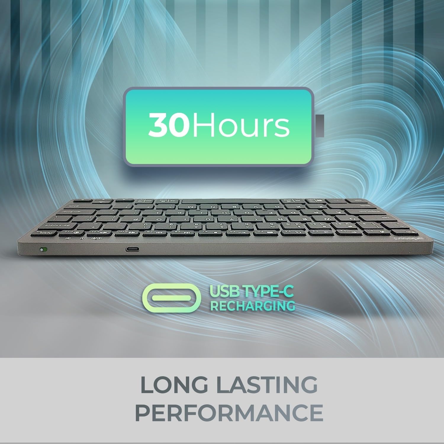 EasyTouch 7000 Multi OS Multi-Device Bluetooth Scissor Switch Keyboard with Copilot AI Hotkey - Wireless, Rechargeable