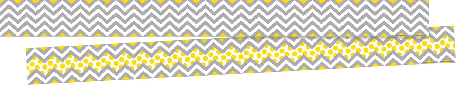 Barker Creek Double-Sided Border 6-Pack, Chevron, Multi-Design, 35' Each of 6 Colorful Sets of Double-Sided Border