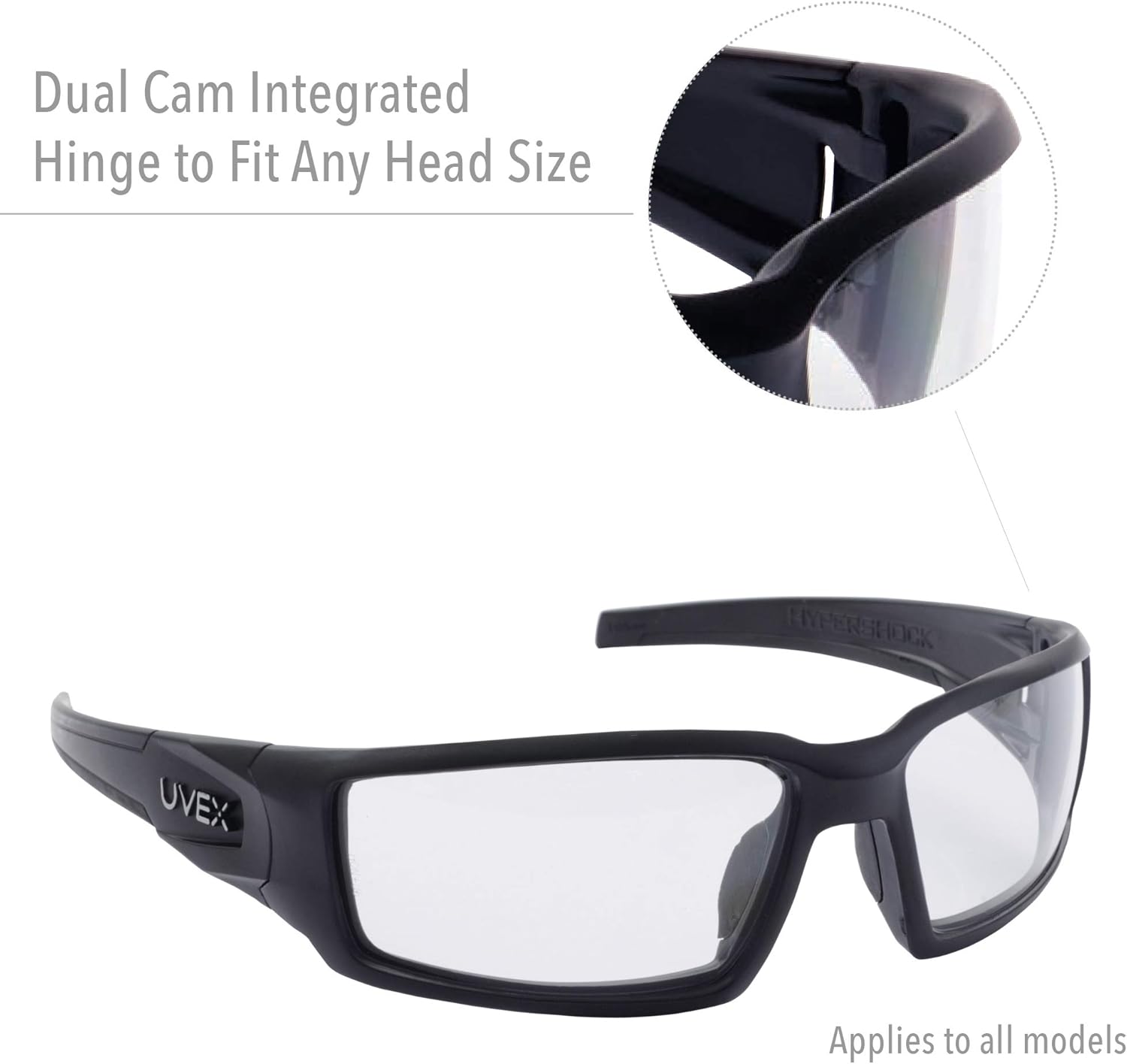 Honeywell Uvex Hypershock Safety Glasses, Brown Frame with Gold Mirror Lens & Anti-Scratch Hardcoat (S2964) 5.6 x 1.7 inch