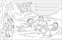 BARKER CREEK Recognition Awards and Bookmarks, Color Me Honor Roll, 30 Double-Sided Awards and 30 Double-Sided Bookmarks, Awards are 6-3/8" x 5-1/2", Bookmarks are 2-1/8" x 5-1/2" (429)