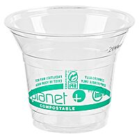 StalkMarket Planet+ Compostable Cold Cups, 9 Oz, Clear, Pack Of 1,000 Cups