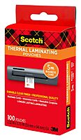 SCOTCH Thermal Laminating Pouches, 5 mil, Clear