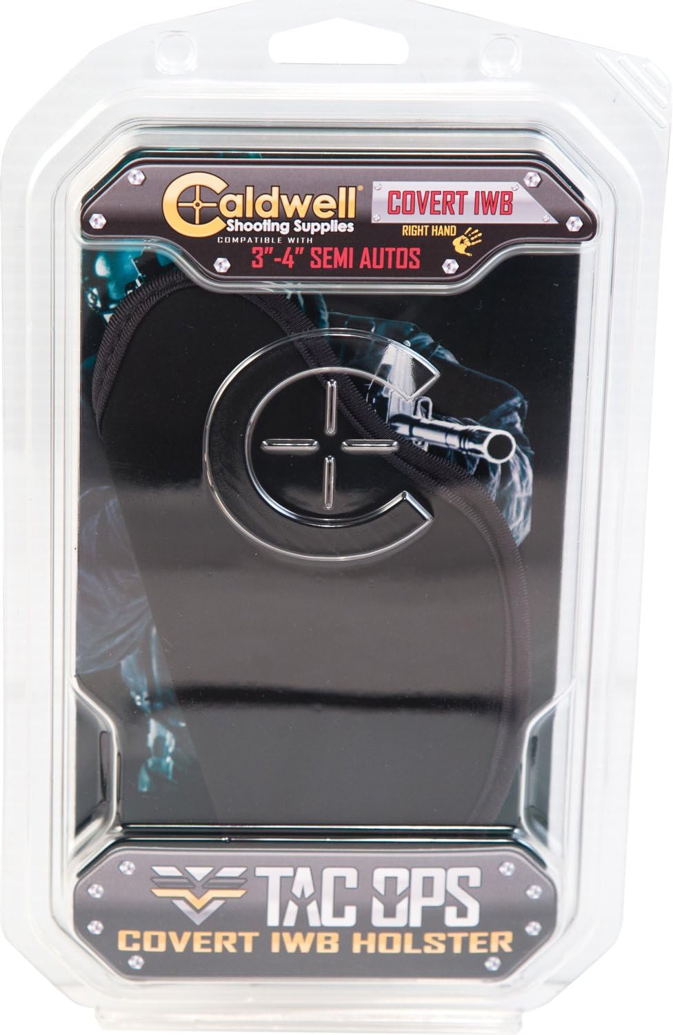 CALDWELL IWB Covert Right Handed Holsters with Adaptive Profile, Belt Clip and Non-Marring Material - CCW and Competition