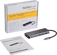 STARTECH.COM USB-C Multiport Adapter and Dock with 4K HDMI, Gigabit Ethernet, SD and USB 3.0