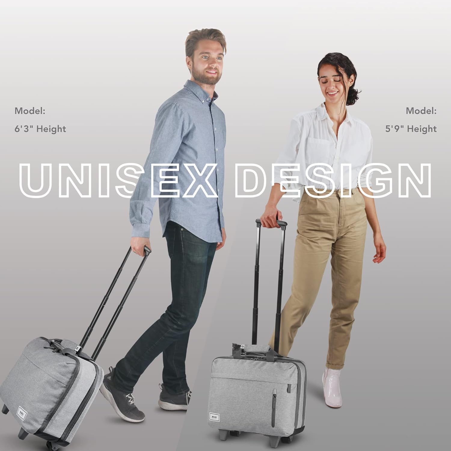 Solo New York Underseat Rolling Catalog Case - Roller Laptop Bag with Wheels, Wheeled Briefcase for Women & Men