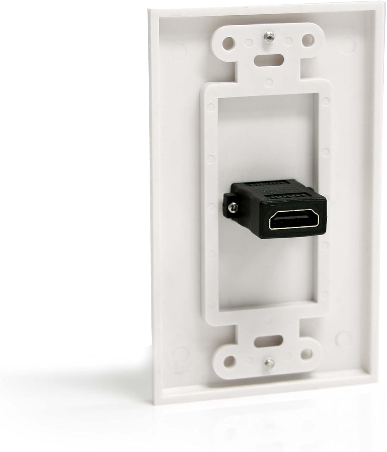 StarTech.com Single Outlet Female HDMI Wall Plate White - 1-gang - HDMI Digital Audio/Video - White