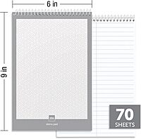 Office Depot(R) Steno Books, 6in. x 9in., Gregg Ruled, 70 Sheets, White, Pack Of 12