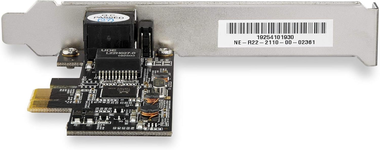 StarTech.com 1 Port PCIe Network Card - 2.5Gbps 2.5GBASE-T PCIe Network Card x1 PCIe - PCI Express LAN Card