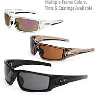 Honeywell Uvex Hypershock Safety Glasses, Brown Frame with Gold Mirror Lens & Anti-Scratch Hardcoat (S2964) 5.6 x 1.7 inch