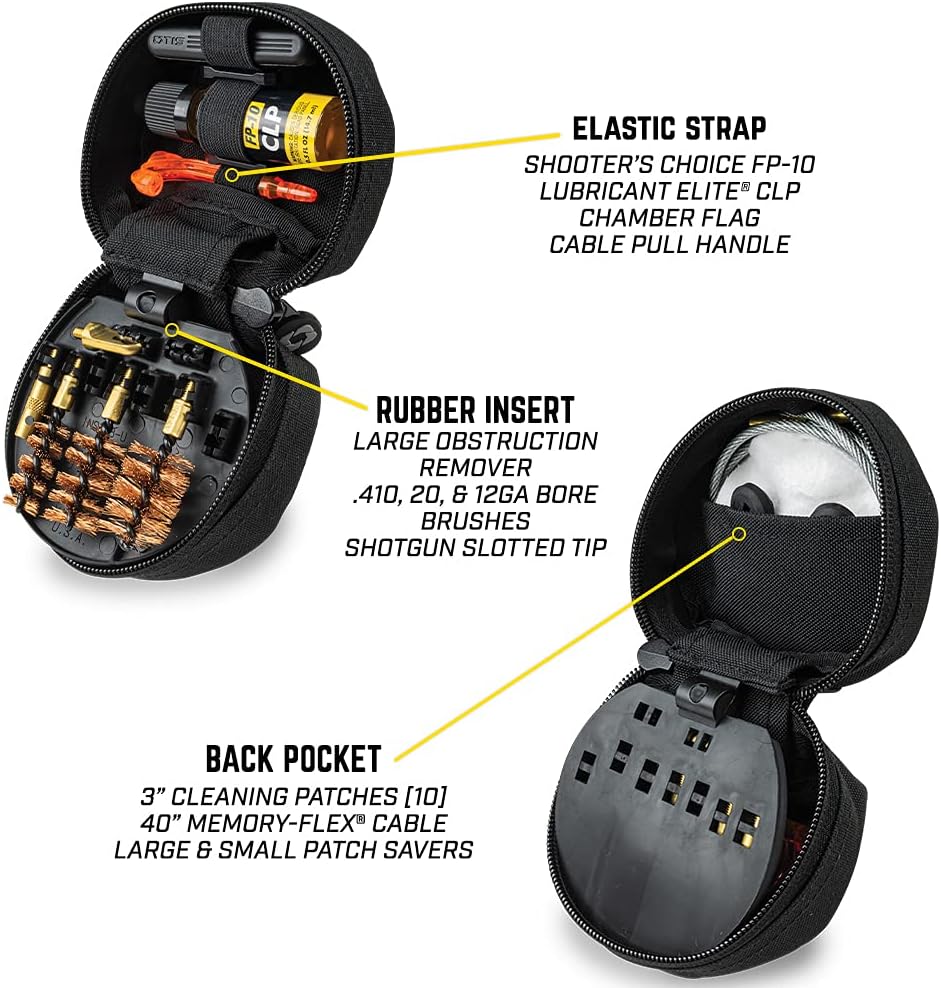Otis Technology Universal Shotgun Cleaning Kit, Black, Small, FG-410