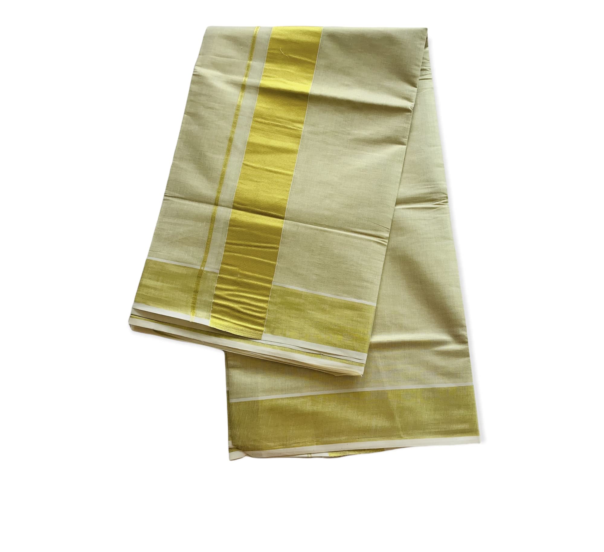 Kuthampully Women's Kasavu Saree Tissue with Running Blouse Piece KPSS-70