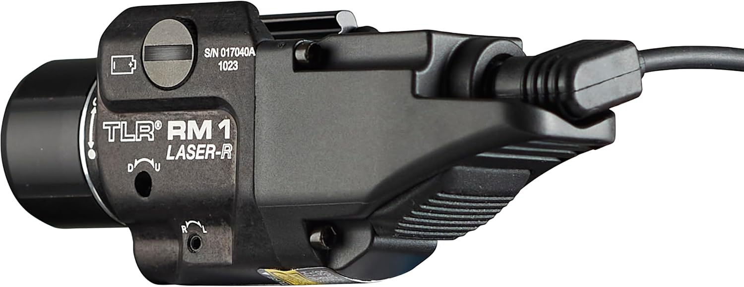 Streamlight 69446 TLR RM 1 500-Lumen Rail-Mounted Tactical Weapon Light with Integrated Red Aiming Laser, and Key Kit, Black