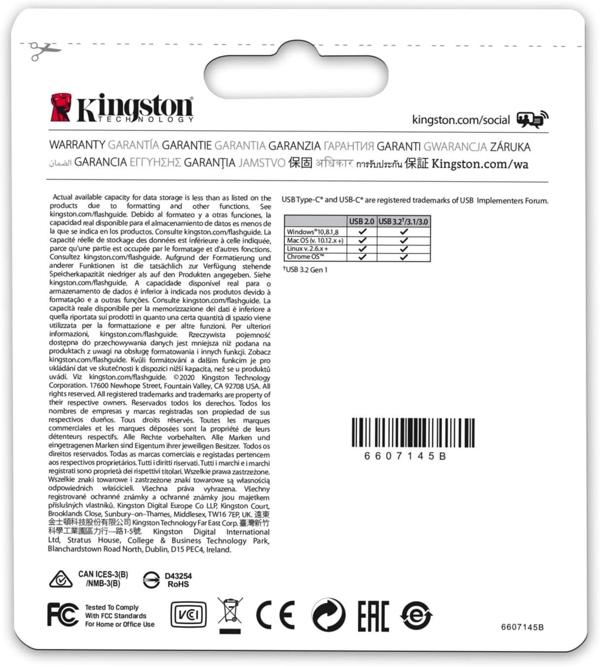 Kingston DataTraveler microDuo 3C USB-C & USB-A Flash Drive