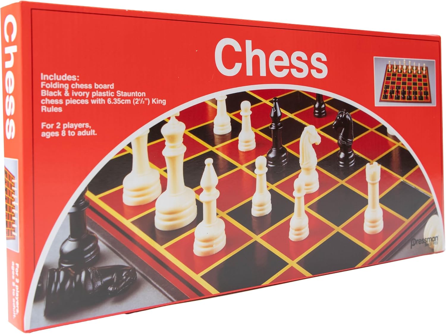 Pressman Chess - with Folding Board and Full Size Chess Pieces