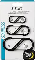 NITE IZE S-Biner Stainless Steel Dual Carabiner 3 Pack