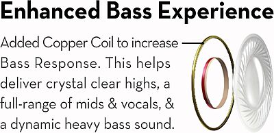 Maxell 199621 Soft Silicone Rubber Ear Tip Comfortable Extended Listening Copper Coil for Heavy Bass In-Ear Bud