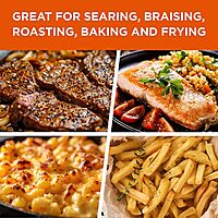 COMMERCIAL CHEF Pre-Seasoned Cast Iron Skillets