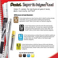 Pentel Super Hi-Polymer HB Lead Refills